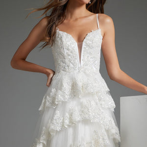 Jovani JB38641 Bridal Gown Beaded A Line Long Wedding Dress