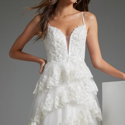 Jovani JB38641 Bridal Gown Beaded A Line Long Wedding Dress