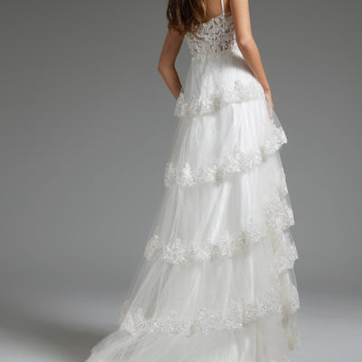 Jovani JB38641 Bridal Gown Beaded A Line Long Wedding Dress