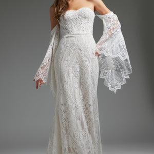 Jovani JB39162 Long Bridal Gown Lace Wedding Dress