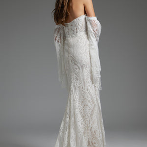 Jovani JB39162 Long Bridal Gown Lace Wedding Dress