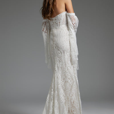 Jovani JB39162 Long Bridal Gown Lace Wedding Dress