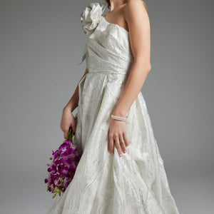 Jovani JB39218 Ballgown Pleated Long Wedding Dress