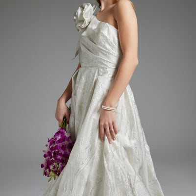 Jovani JB39218 Ballgown Pleated Long Wedding Dress