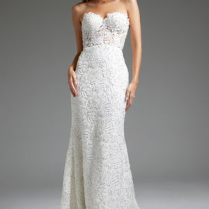 Jovani JB39733 Long Bridal Gown Mermaid Fit Wedding Dress