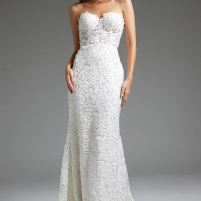 Jovani JB39733 Long Bridal Gown Mermaid Fit Wedding Dress