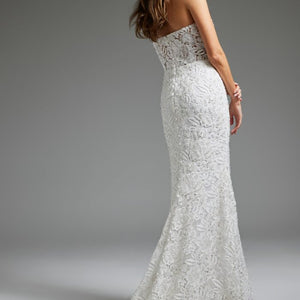 Jovani JB39733 Long Bridal Gown Mermaid Fit Wedding Dress