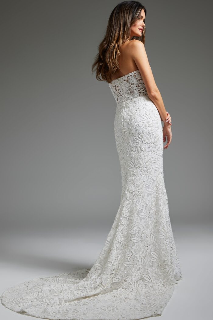 Jovani JB39733 Long Bridal Gown Mermaid Fit Wedding Dress