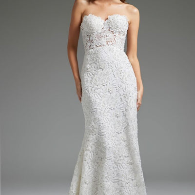 Jovani JB39733 Long Bridal Gown Mermaid Fit Wedding Dress