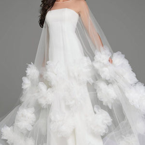 Jovani JB40091 Bridal Gown A Line Floral Wedding Dress