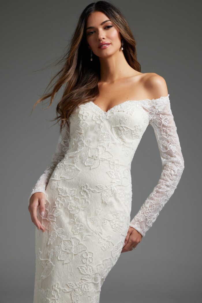 Jovani JB40591 Long Bridal Gown Wedding Dress
