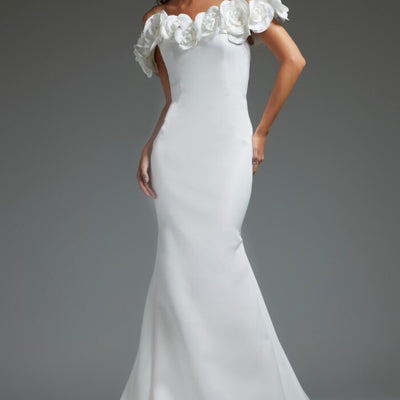 Jovani JB40594 Bridal Gown Long mermaid Rosette Wedding Dress