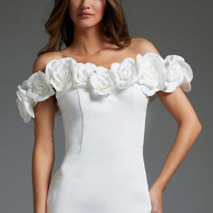 Jovani JB40594 Bridal Gown Long mermaid Rosette Wedding Dress