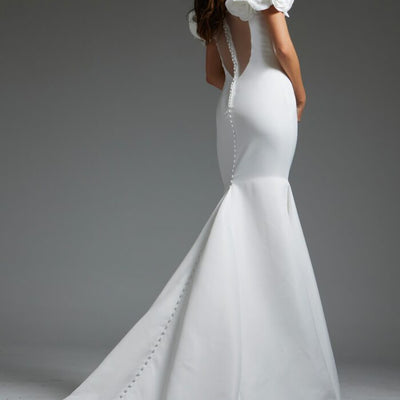 Jovani JB40594 Bridal Gown Long mermaid Rosette Wedding Dress