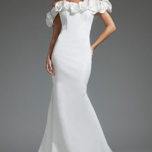 Jovani JB40594 Bridal Gown Long mermaid Rosette Wedding Dress