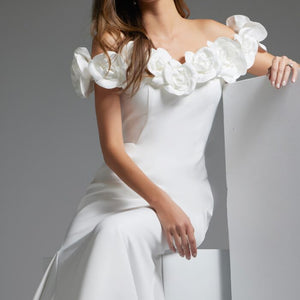 Jovani JB40594 Bridal Gown Long mermaid Rosette Wedding Dress