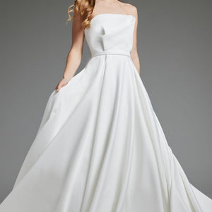 Jovani JB40599 A Line Bridal Gown Long Wedding Dress