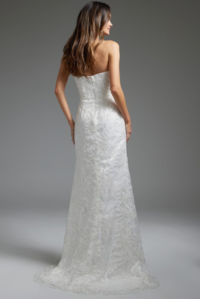 Jovani JB40608 Long Bridal Gown Sequin Wedding Dress