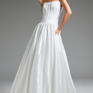 Jovani JB40784 A Line Bridal Long Wedding Dress
