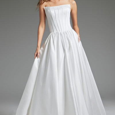 Jovani JB40784 A Line Bridal Long Wedding Dress