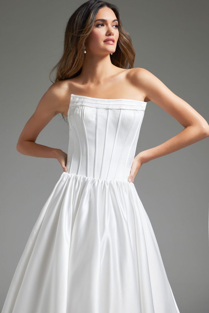 Jovani JB40784 A Line Bridal Long Wedding Dress