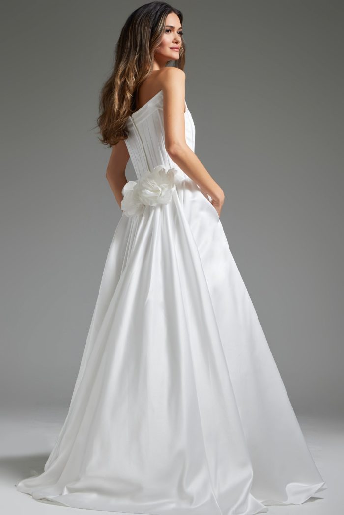 Jovani JB40784 A Line Bridal Long Wedding Dress