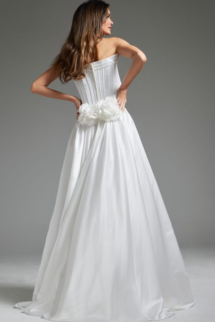 Jovani JB40784 A Line Bridal Long Wedding Dress