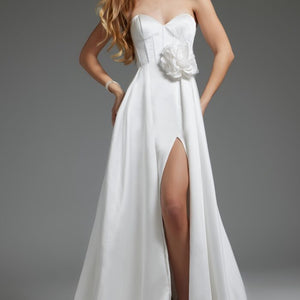 Jovani JB40825 Bridal Gown A Line Corset Bodice Long Wedding Dress