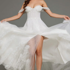 Jovani JB41159 Briddal Gown Long Ruffle Wedding Dress