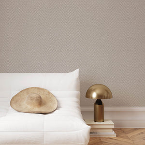 Faux Grasscloth Parquet Textured Peel + Stick Wallpaper by Jeremiah Brent