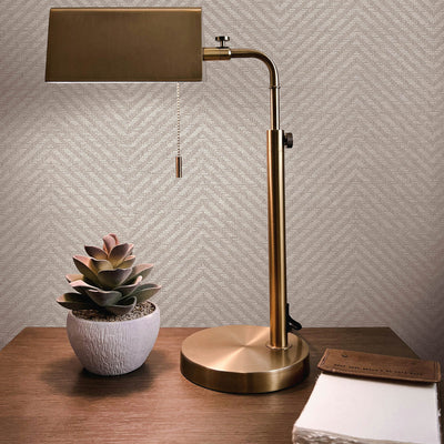 Faux Grasscloth Parquet Textured Peel + Stick Wallpaper by Jeremiah Brent