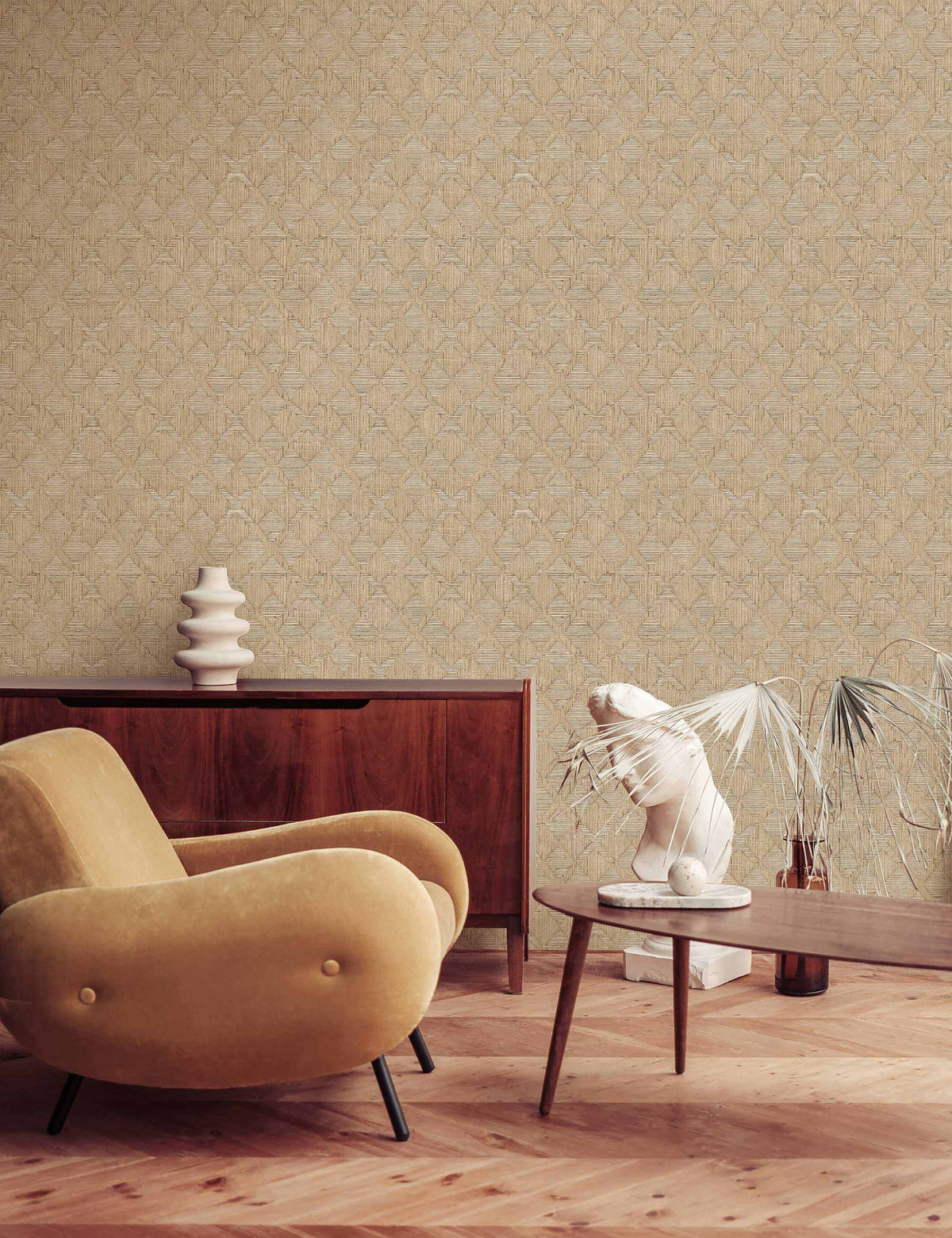 Hoffmann Faux Sisal Textured Peel + Stick Wallpaper by Jeremiah Brent