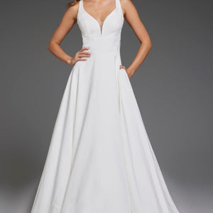 Jovani JB42294 Long Bridal Gown A Line Beaded Wedding Dress
