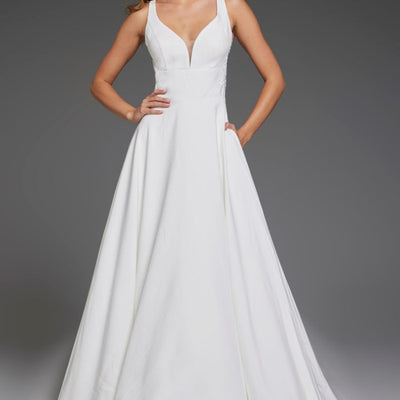 Jovani JB42294 Long Bridal Gown A Line Beaded Wedding Dress