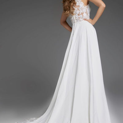 Jovani JB42294 Long Bridal Gown A Line Beaded Wedding Dress
