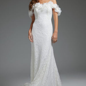 Jovani JB42295 Bridal Gown Ruffle Long Wedding Dress