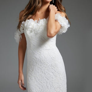 Jovani JB42295 Bridal Gown Ruffle Long Wedding Dress