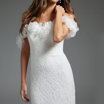 Jovani JB42295 Bridal Gown Ruffle Long Wedding Dress