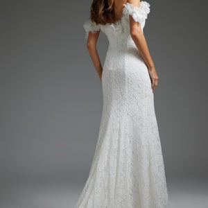 Jovani JB42295 Bridal Gown Ruffle Long Wedding Dress
