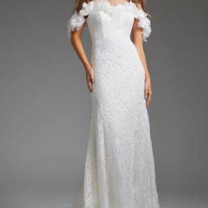 Jovani JB42295 Bridal Gown Ruffle Long Wedding Dress