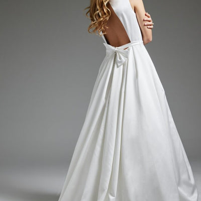 Jovani JB42319 Long Bridal Gown Keyhole Neck A Line Wedding Dress