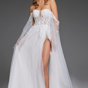 Jovani JB42480 Long Bridal Gown Floral Wedding Dress