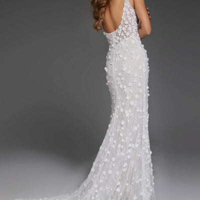 Jovani JB42483 Floral Lace Bridal Gown Long Wedding Dress