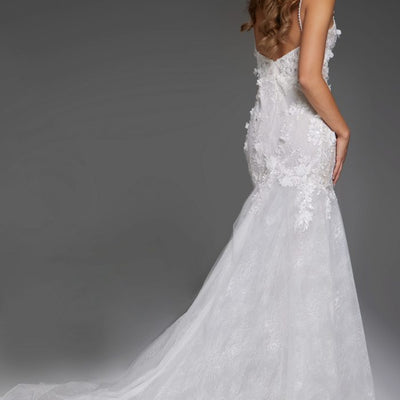 Jovani JB42484 Long Bridal Gown Lace Mermaid Wedding Dress
