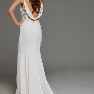 Jovani JB43322 Floral Lace Long Wedding Dress