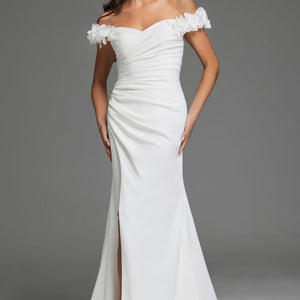 Jovani JB43323 Bridal Gown Long Floral High Slit Wedding Dress