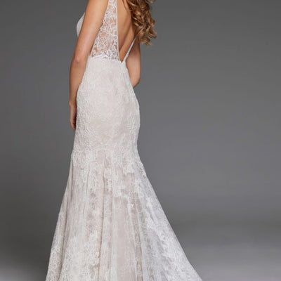 Jovani JB43894 Bridal Gown Intricate Lace Long Wedding Dress