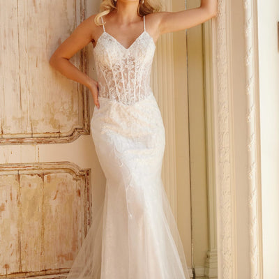 Jovani JB63673 Long Bridal Gown Beaded Wedding Dress