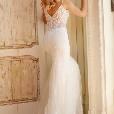 Jovani JB63673 Long Bridal Gown Beaded Wedding Dress