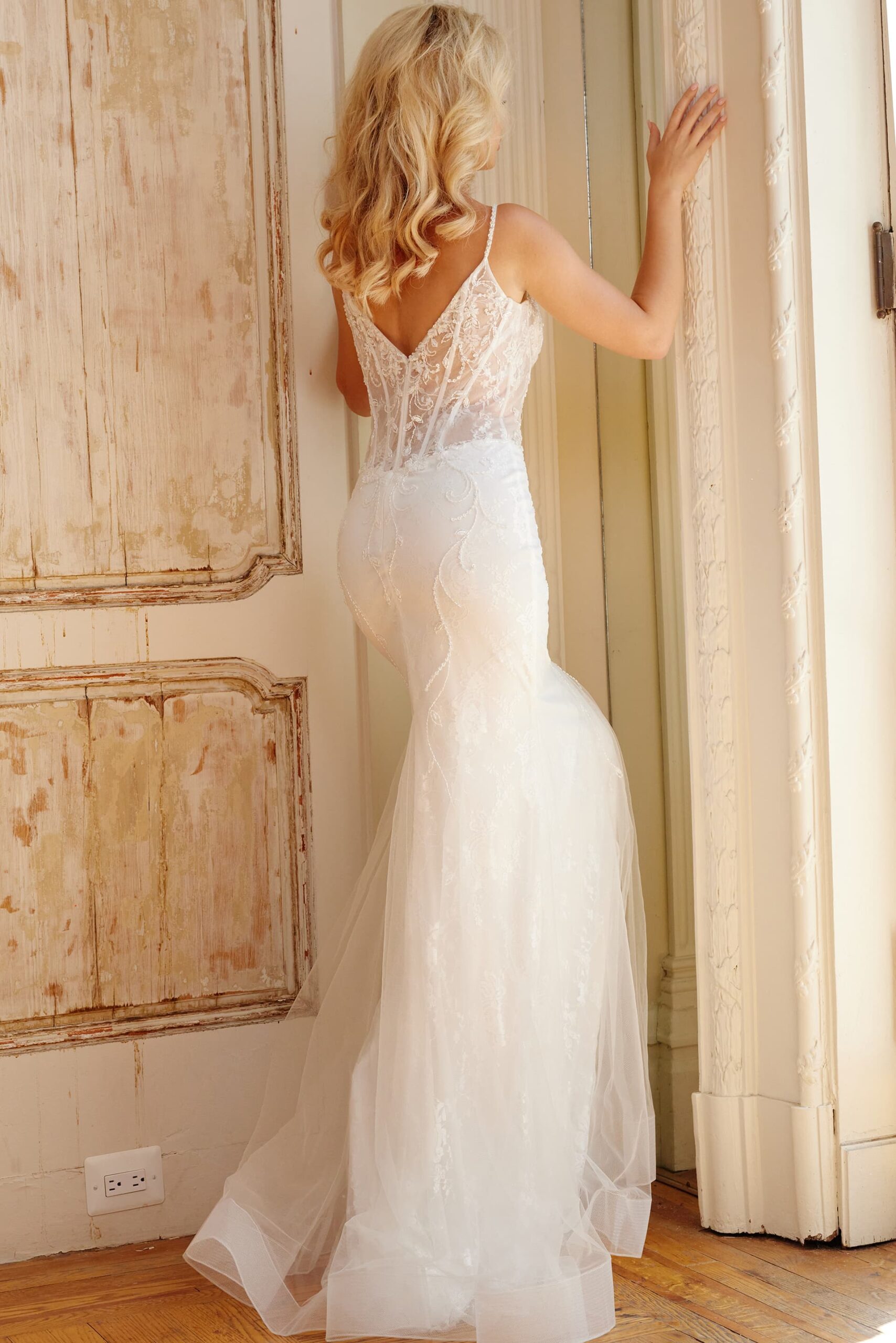 Jovani JB63673 Long Bridal Gown Beaded Wedding Dress